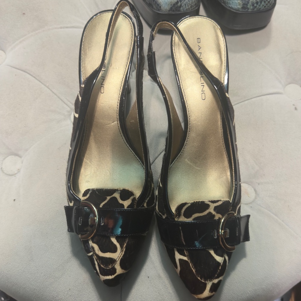 Bandolino Women's Animal Print Slingback Heels